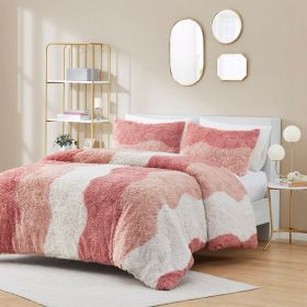 Ombre Shaggy Faux Fur Comforter Set