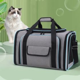 Cat carrying bag, airline approved pet carrying bag, soft edged pet travel expandable and foldable dog carrying bag