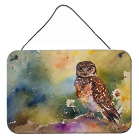 NEW Burrowing Owl Wall or Door Hanging Prints Aluminum Metal Sign Kitchen Wall Bar Bathroom Plaque Home Decor, 8HX12W, Multicolor