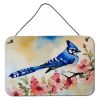 NEW Blue Jay Wall or Door Hanging Prints Aluminum Metal Sign Kitchen Wall Bar Bathroom Plaque Home Decor, 8HX12W, Multicolor