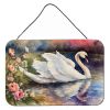 NEW Swan Wall or Door Hanging Prints Aluminum Metal Sign Kitchen Wall Bar Bathroom Plaque Home Decor, 8HX12W, Multicolor