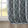 Fretwork Print Grommet Top Window Curtain Panel(Only 1 Pc Panel)