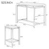 TREXM 5-Piece Compact Bar Table Set with Table and Stools - Modern Industrial Design