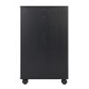 Halifax Wide Storage Cabinet; 3-Small & 2-Wide Drawers; Black