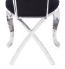 Black and Stainless Steel Side Chair with X-Shaped Back Leg (Set of 2)