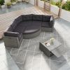 Patio Furniture Set Outdoor Furniture Daybed Rattan Sectional Furniture Set Patio Seating Group With Cushions and Center Table for Patio, Lawn