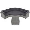 Patio Furniture Set Outdoor Furniture Daybed Rattan Sectional Furniture Set Patio Seating Group With Cushions and Center Table for Patio, Lawn