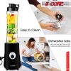 5 Core 20 oz Personal Blender Electric 160W 600ml for Shakes and Smoothies Countertop Powerful Kitchen top Food Processor with Portable Sports Bottle