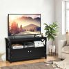 44 Inches Wooden Storage Cabinet TV Stand