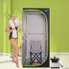 Portable Plus Type Full Size Steam Sauna tent. Spa, Detox ,Therapy and Relaxation at home.Larger Space,Stainless Steel Pipes Connector Easy to Install