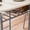 PVC Breakfast Table (One Table and Two Chairs) Natural