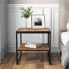 2 Pieces 2-Tier 20 Inch Square End Side Table for Living Room Bedroom