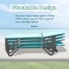 Outdoor Lounge Chair, 2 Pieces Aluminum Plastic Patio Chaise Lounge with 5 Position Adjustable Backrest and Wheels