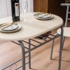 PVC Breakfast Table (One Table and Two Chairs) Natural