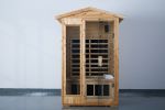 Two person Far infrared old fir outdoor sauna room