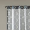 Fretwork Print Grommet Top Window Curtain Panel(Only 1 Pc Panel)