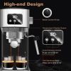 Geek Chef Espresso Machine, Cappuccino & Latte Machine with ESE POD Filter & Milk Frother Steam Wand, Accurate Temperature & Time Control