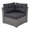 Patio Furniture Set Outdoor Furniture Daybed Rattan Sectional Furniture Set Patio Seating Group With Cushions and Center Table for Patio, Lawn