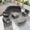 Patio Furniture Set Outdoor Furniture Daybed Rattan Sectional Furniture Set Patio Seating Group With Cushions and Center Table for Patio, Lawn