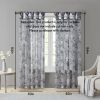 Printed Floral Twist Tab Top Voile Sheer Curtain(Only 1 Pc Panel)