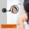 Makeup Mirror with Lights, Vanity Mirror with 7X Magnification Single Sided with White Light, Wall Mirror 8 Inch Led Magnifying Mirror for Bathroom