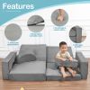 Modular Kids Play Couch,Kids Couch Building Fort, Kids Couch for Playroom and Bedroom