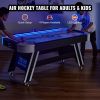 VEVOR Air-Powered Hockey Table, 72" Indoor Hockey Table for Kids and Adults, LED Sports Hockey Game with 2 Pucks, 2 Pushers