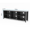 TV Stand Storage Media Console Entertainment Center,Tradition Black