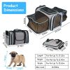 Cat carrying bag, airline approved pet carrying bag, soft edged pet travel expandable and foldable dog carrying bag