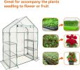 Walk in Greenhouse with 3 Tier 6 Shelves,2 More Bottom Shelves Reinforced Plant House,Steel Frame Growhouse/Green House for Outdoor