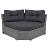 Patio Furniture Set Outdoor Furniture Daybed Rattan Sectional Furniture Set Patio Seating Group With Cushions and Center Table for Patio, Lawn