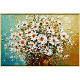 Canvas Oil Painting palette knife 3D texture acrylic Flower Wall art Picture For Living Room home decor quadros cuadro decoracion (size: 75x150cm)