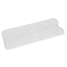 Bath Tub Mat Non-Slip Shower Mat BPA-Free Massage Anti-Bacterial with Suction Cups Washable (Color: Clear)