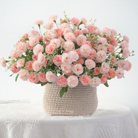 2 pcs Artificial Flowers; Fake Hydrangeas; Wedding Routes Silk Flowers Vase For Home Furnishings Hotel Decorations Valentine's Day Gifts Mother's Day (Color: Light Pink, Quantity: 2 pcs 40heads)