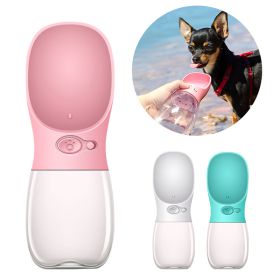 350 550ML Portable Pet Dog Water Bottle For Small Large Dogs Travel Puppy Cat Drinking Bowl Bulldog Water Dispenser Feeder (Color: Pink, size: 350ML)