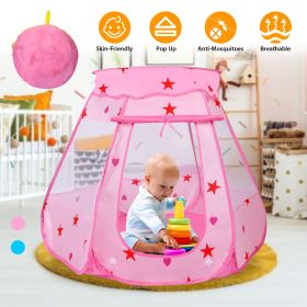 Kids Pop Up Game Tent Prince Princess Toddler Play Tent Indoor Outdoor Castle Game Play Tent Birthday Gift For Kids (Color: Pink)